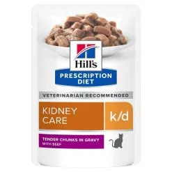 Hill's Hill’s Prescription Diet K/D – Kattenvoer Met Rund – Maaltijdzakjes 12x85g