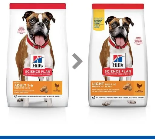 Hill's Adult Light Middelgrote Rassen - Kip - Afbeelding 2