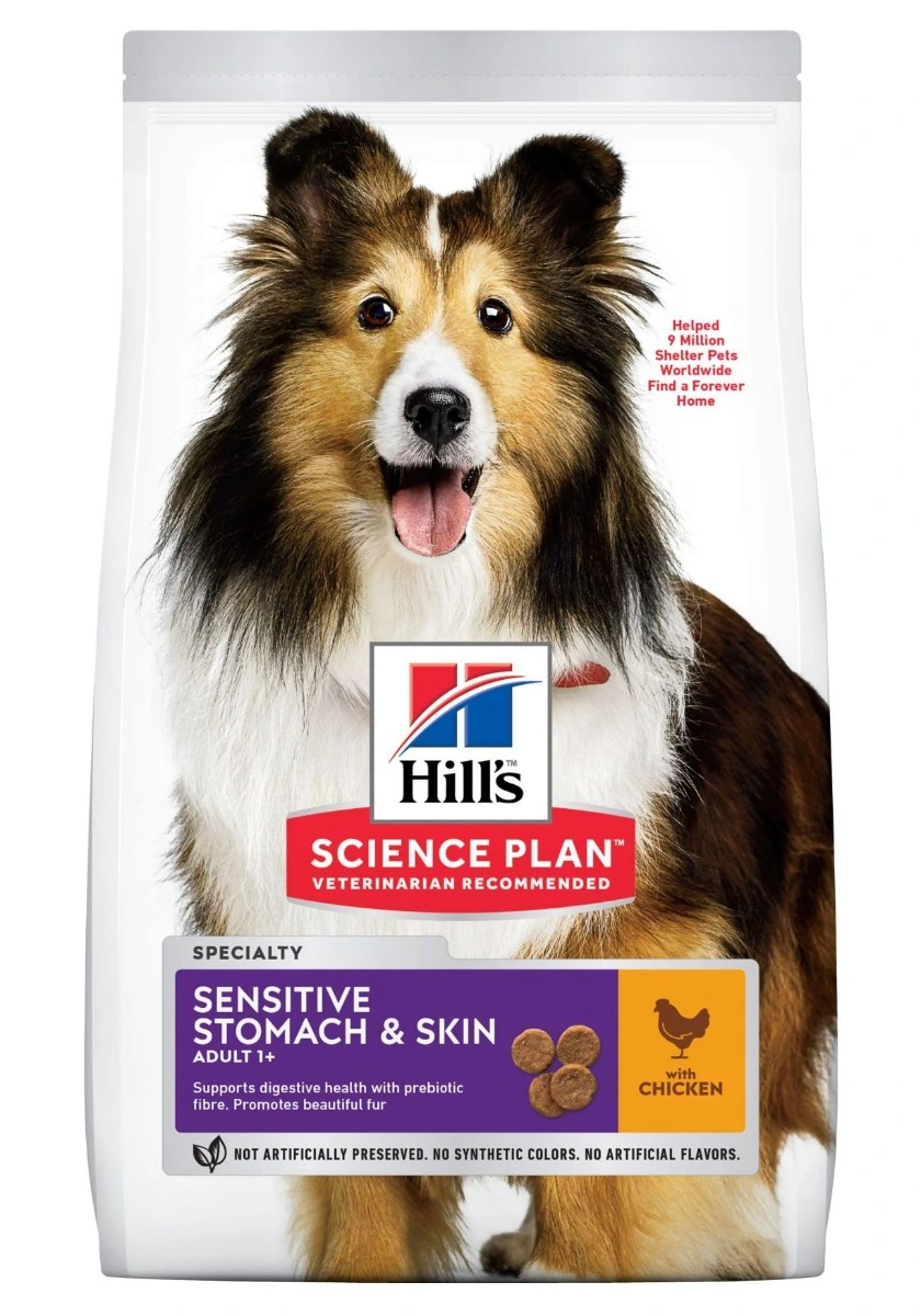 Hill's Hill’s Science Plan Adult Sensitive Stomach & Skin Kip 14kg - Afbeelding 2