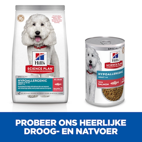 Hill's Science Plan Hypoallergenic Medium Hond Met Zalm 14kg - Afbeelding 4