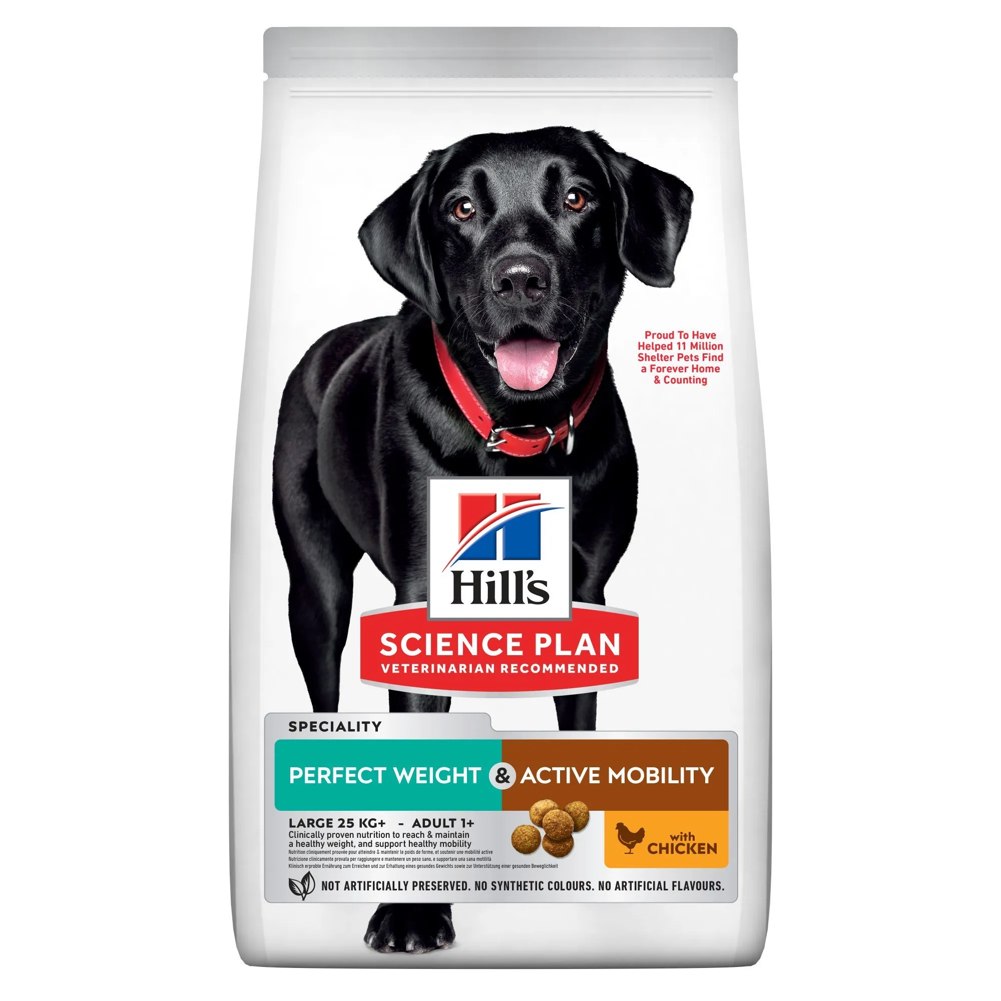 Hill's Science Plan Adult Perfect Weight & Active Mobility Large Breed Hondenvoer Met Kip 12kg