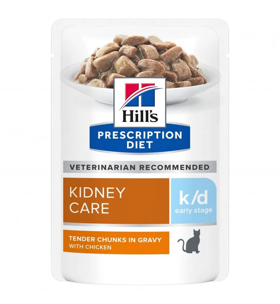Hill's K/D Feline Kidney Care Early Stage Maaltijdzakjes Kip - 12 X 85 Gram