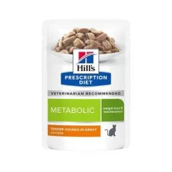 Hill's Prescription Diet Metabolic Feline (kip) Maaltijdzakjes - 12 X 85 Gram